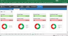 Load image into Gallery viewer, Planilha de Contas a Pagar com Análises Mensais de Desempenho em Excel
